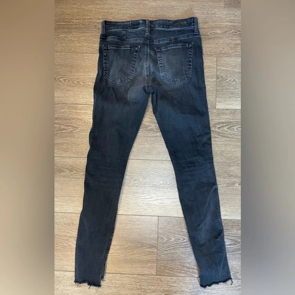 AG Adriano Goldschmied The Farrah Skinny Ankle High Rise Jeans Black - Picture 7 of 12